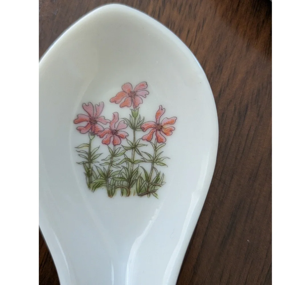 Vintage Takahashi San Francisco Porcelain Floral Soup Spoons Set of 3 Japan